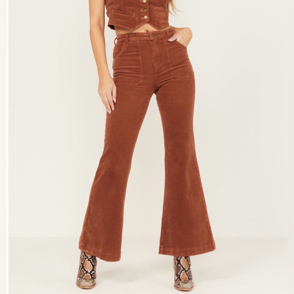 Rolla's Women's East Coast High Rise Corduroy Flare Jeans
